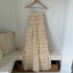 Striped Cream Maxi Dress